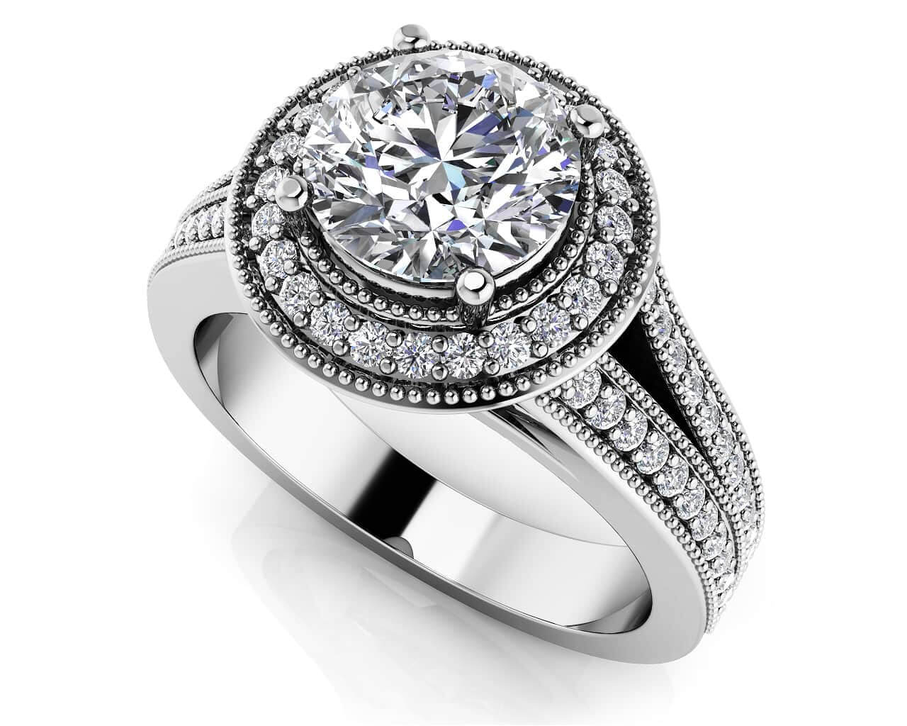 Vintage Beauty Lab - Grown Diamond Engagement Ring with 2.34 ct. (2.00 ct. center diamond) - Luxury Time NYC